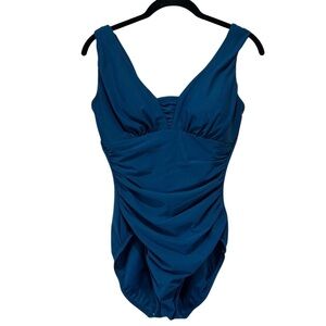 Lands' End Blue Grecian One-Piece
Swimsuit - size 10